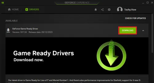 update graphics driver