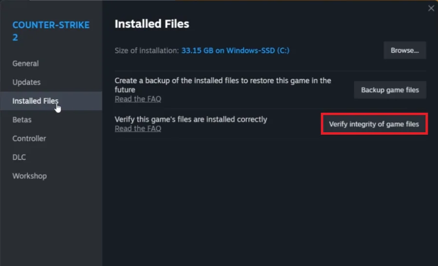 verify integrity of game files