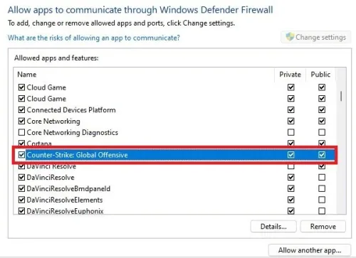 Change Settings > All Counter-Strike Global Offensive
