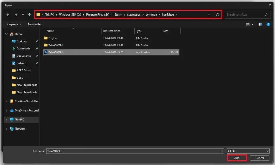 Program Files > Steam > steamapps > common > LostMaze > TalesOfWild