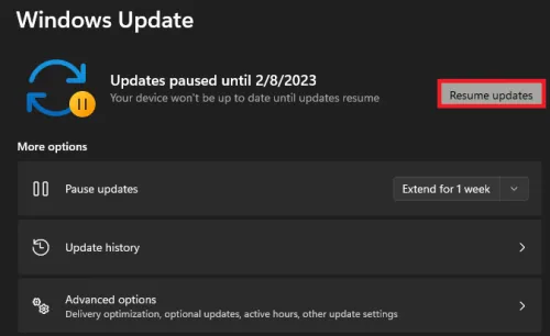 Windows Settings > Windows Update