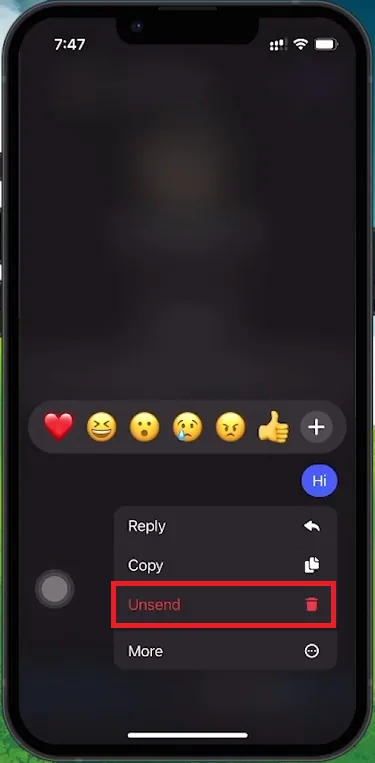 unsend messages