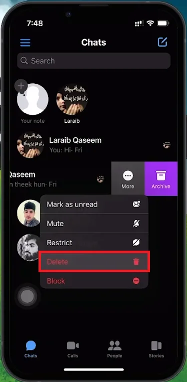 delete conversations