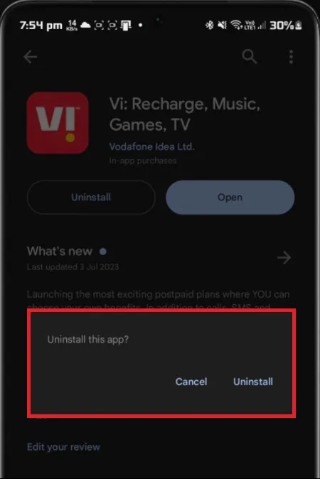 play store uninstall apps
