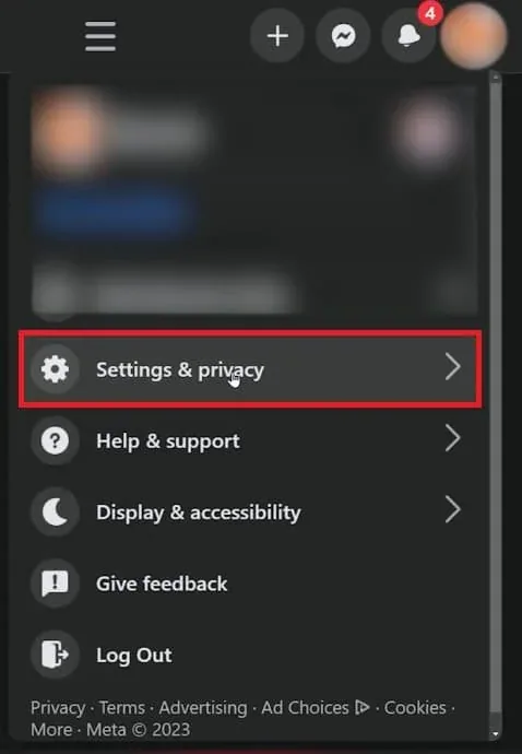facebook settings and privacy