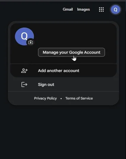 manage google account