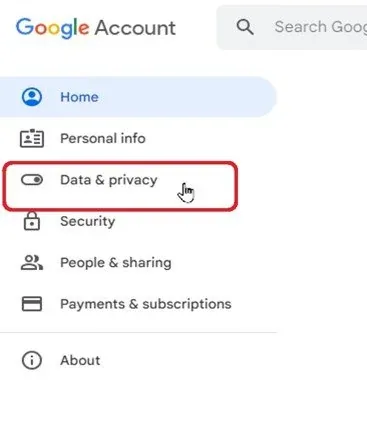 data and privacy settings