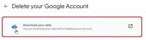 download your google data