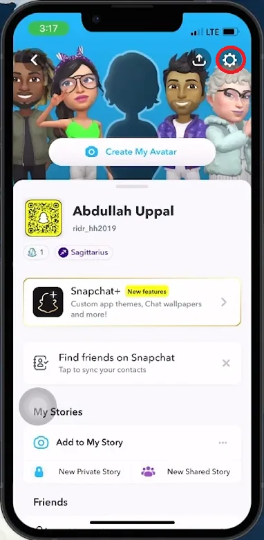 snapchat settings