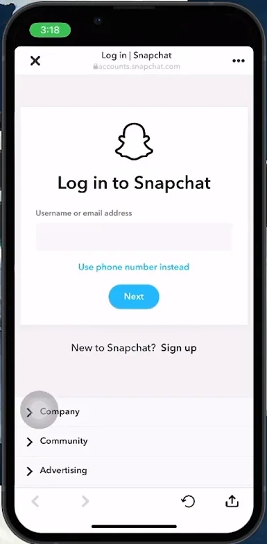 snapchat login