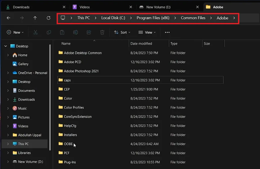delete Adobe CGI folder