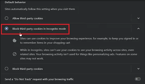 block cookies
