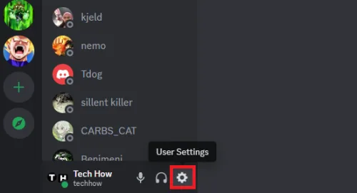 discord user settigns