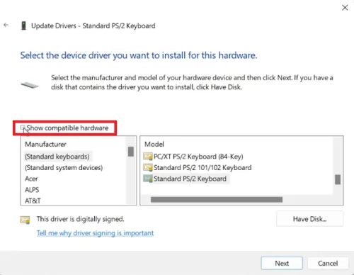 show compatible hardware