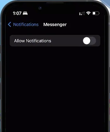 disable notifications