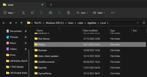 Locate Roblox Player Files
