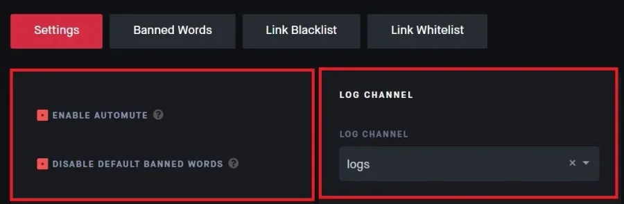 The Enable Automute option will allow Dyno to auto-mute members when they trigger…