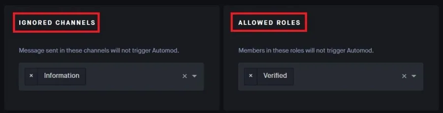 Below, set a text channel that the bot will ignore