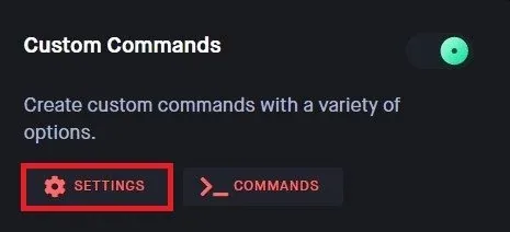 Dyno > Modules > Custom Commands