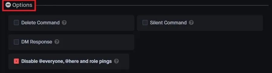 Background Check command options