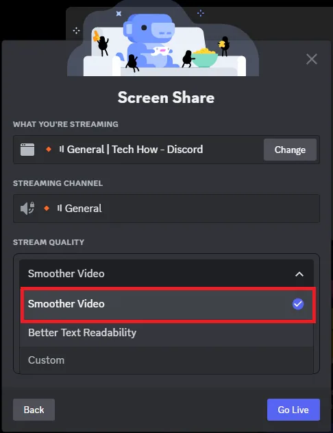 discord screen share settings