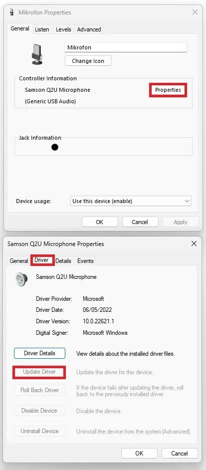 Update Mic driver