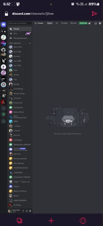use discord web