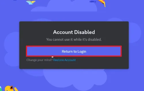 restore account