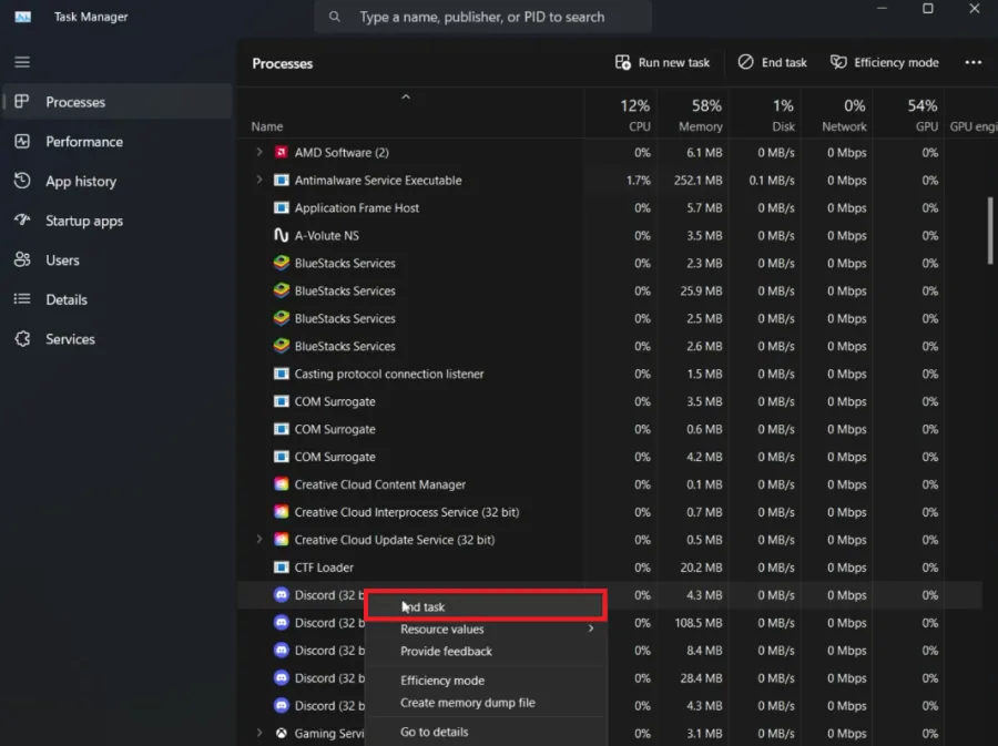 discord end task