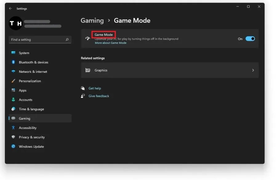 game mode settings windows 11