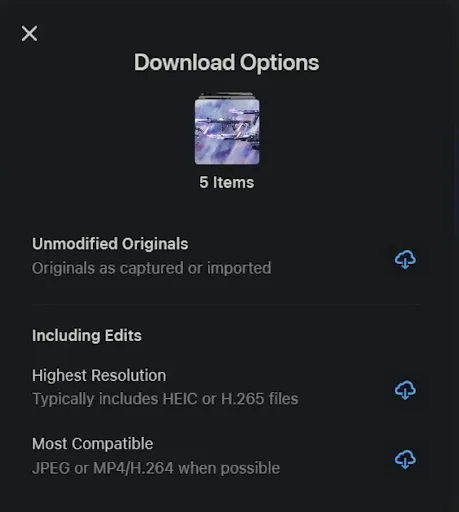 download files