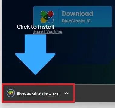 Click on the installer