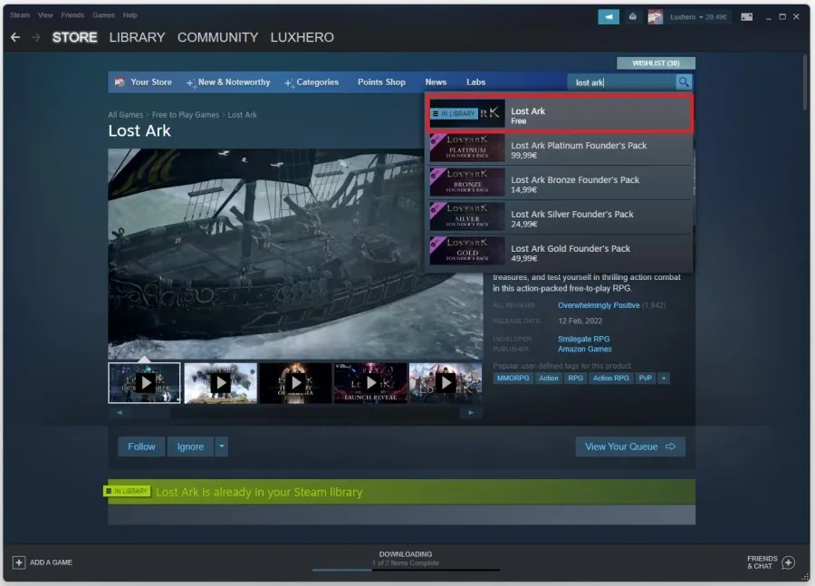 Download Lost Ark on Steam