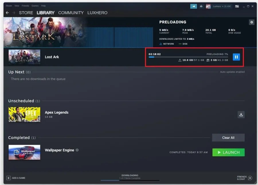 Steam Downloads