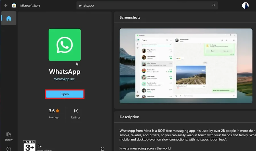 install whatsapp