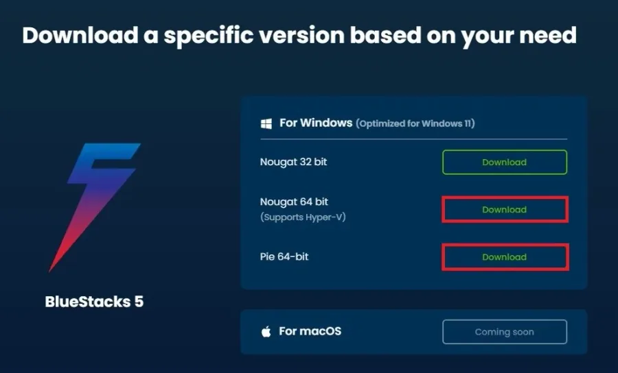 Download BlueStacks 5 for Windows or Mac