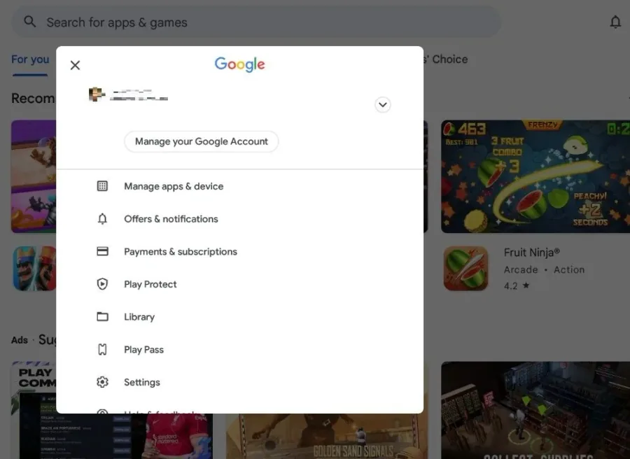 Sign In with Google account