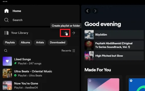 create playlist