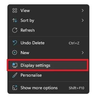 Adjust the Windows Display Settings