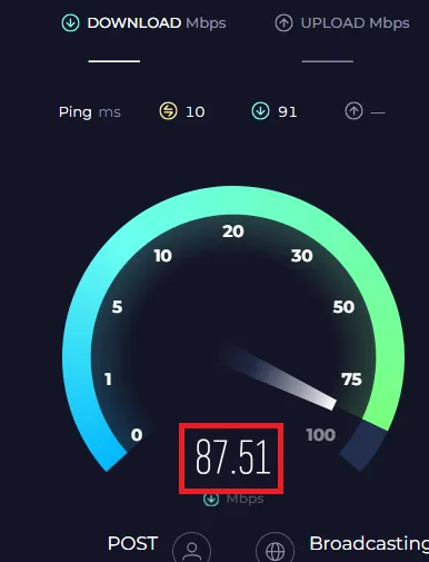 speed test