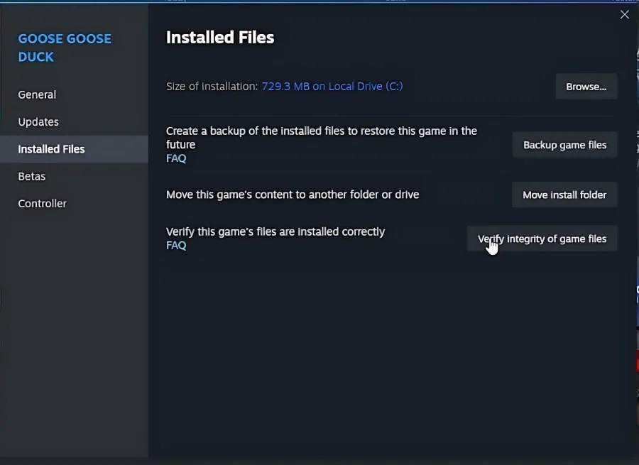 verify the integrity of the game files