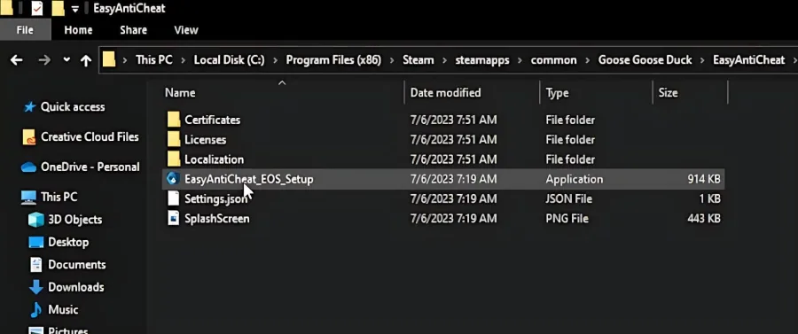 locate easy anti cheat setup exe