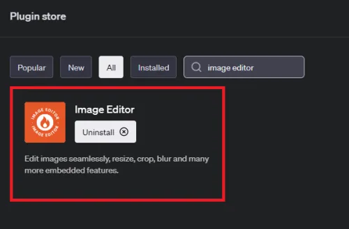 install image editor plugin