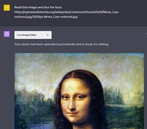 blur mona lisa face