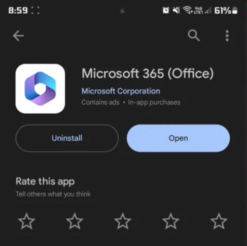 microsoft office app install