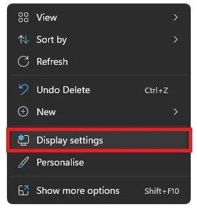 Adjust the Windows Display Settings