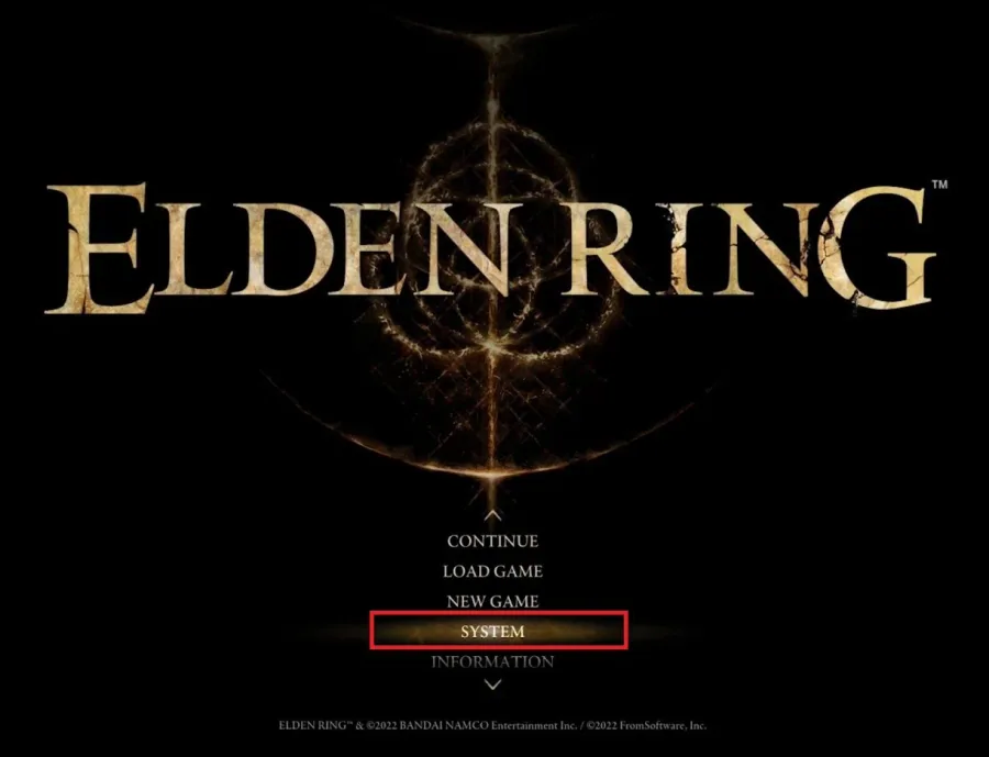 Elden Ring > Settings