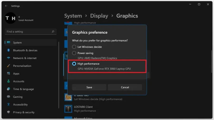 Elden Ring Graphics Preference > High Performance