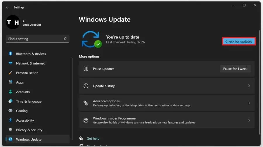 Windows Settings > Windows Update