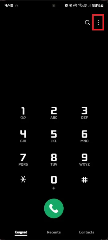 phone settings
